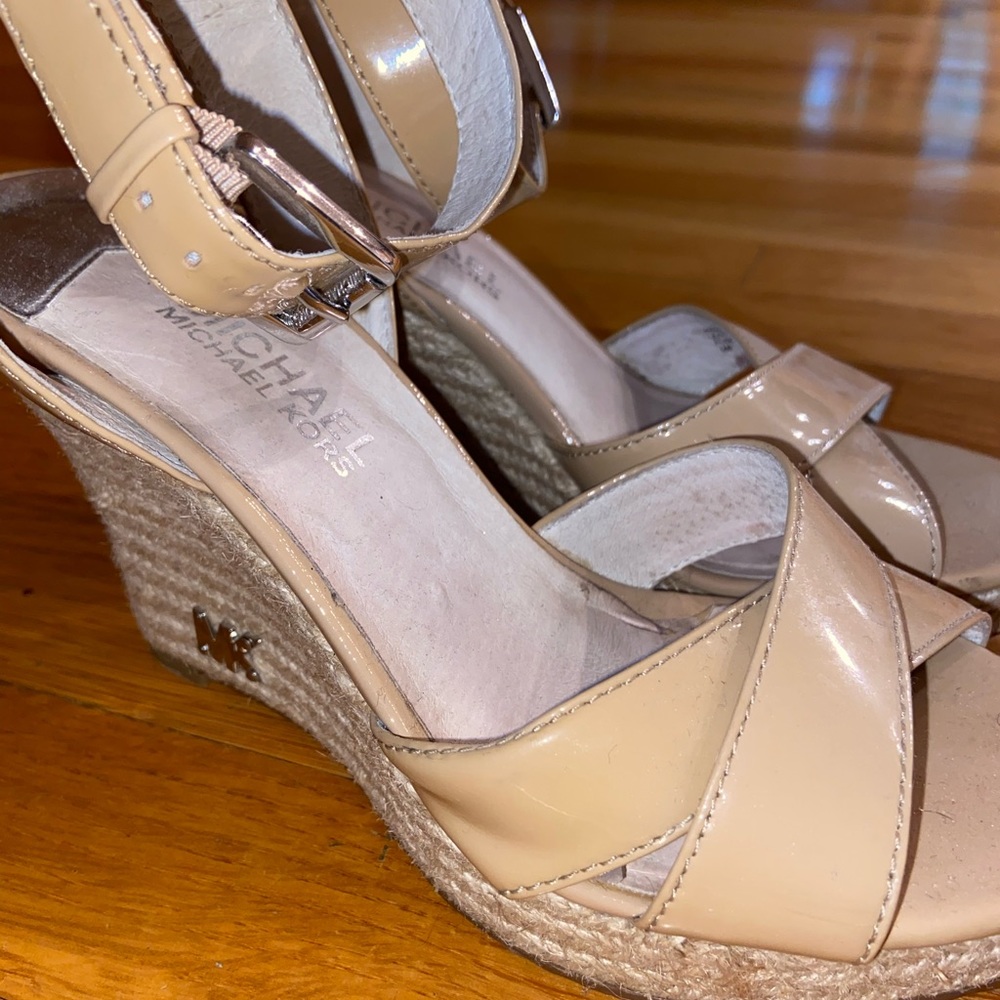 Michael Kors Tan Wedge Sandal